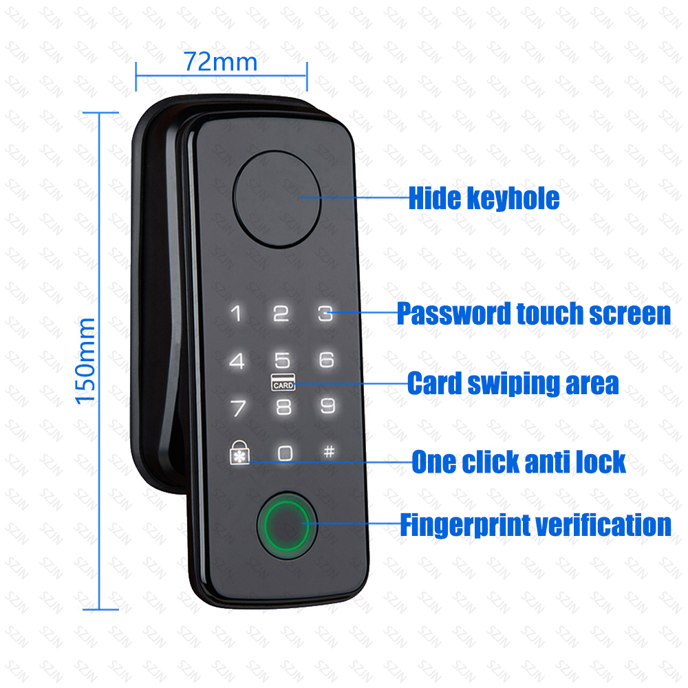 TTLock Kunci Sidik Jari Pintar - Glass Door Hinge ulasan dan harga
